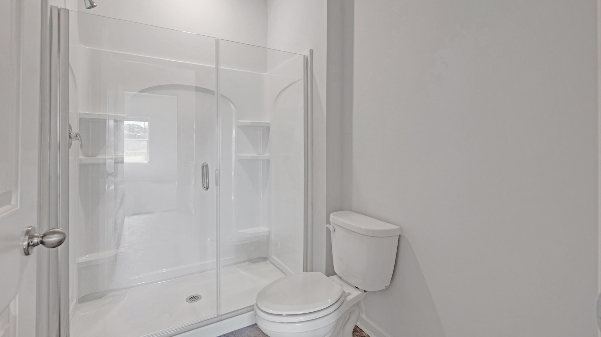 Beautiful glass enclosed walk in shower