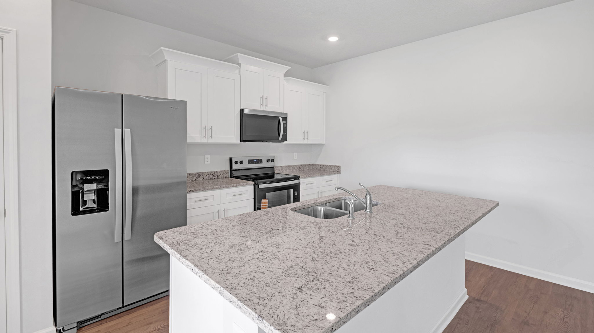 Large kitchen island perfect for hosting