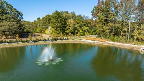 village park community pond in oakland tennessee
