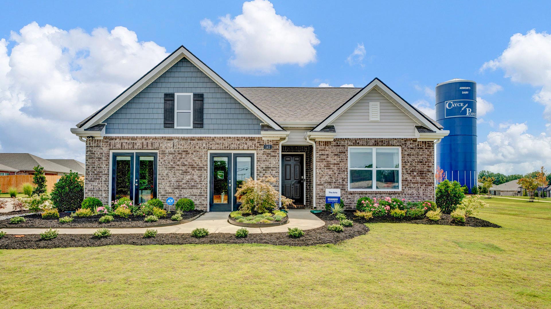 Exterior of the model home at Cayce Pointe