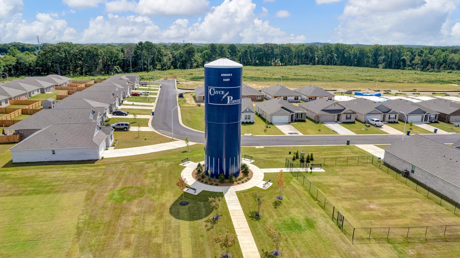 Cayce Pointe Water silo in the community
