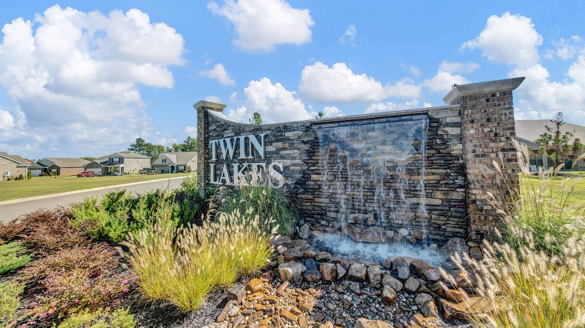 Beautiful Twin Lakes Entry Monument