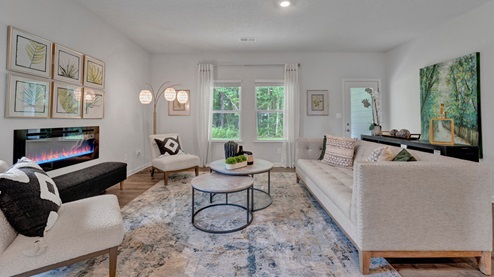 riverwood gardens new home community in oakland tennessee ozark plan living room with lots of natural light