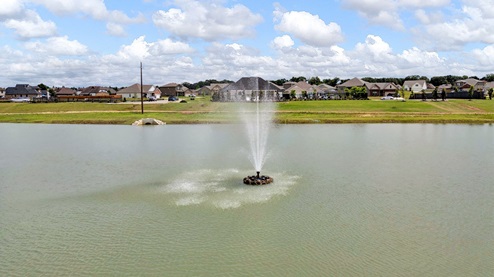 Riverwood Gardens Beautiful community lake with waterfall