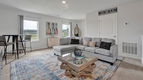 riverwood gardens new home community in oakland tennessee ozark loft upstairs serving as a second living space