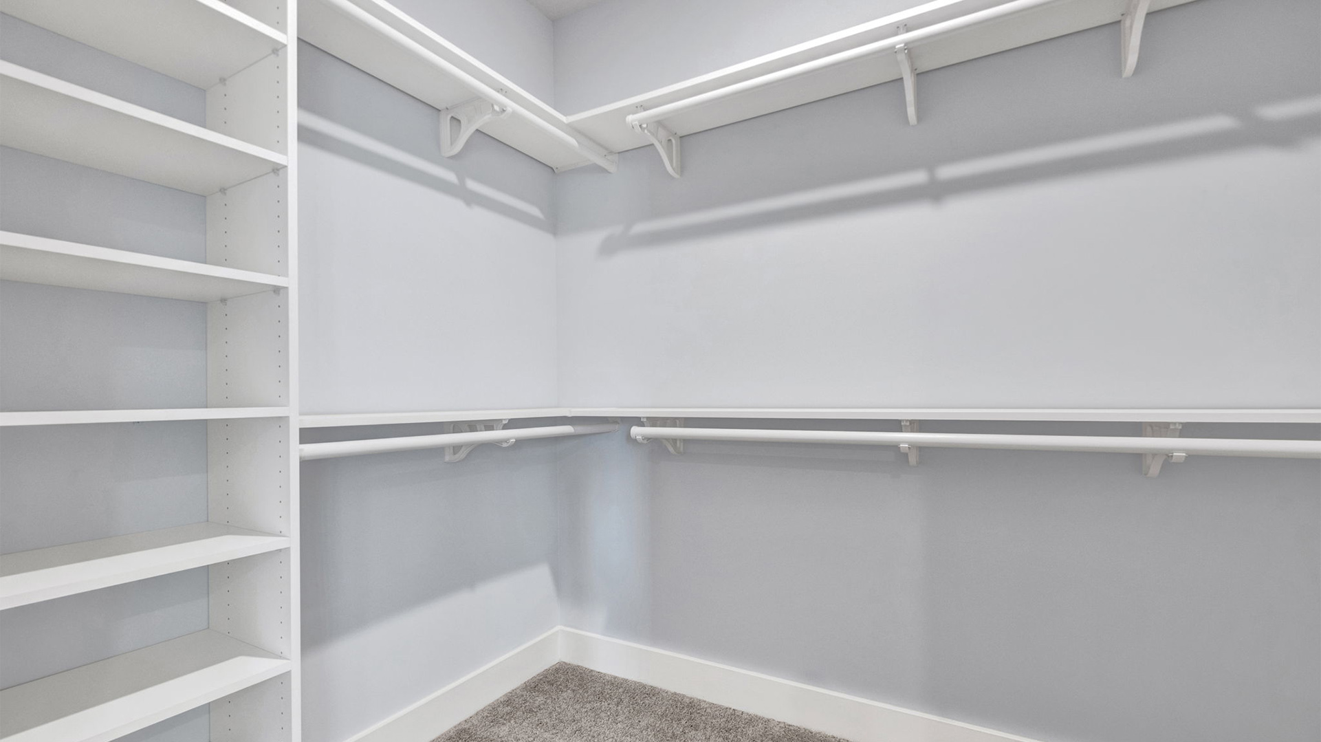 Second primary closet with custom shelving