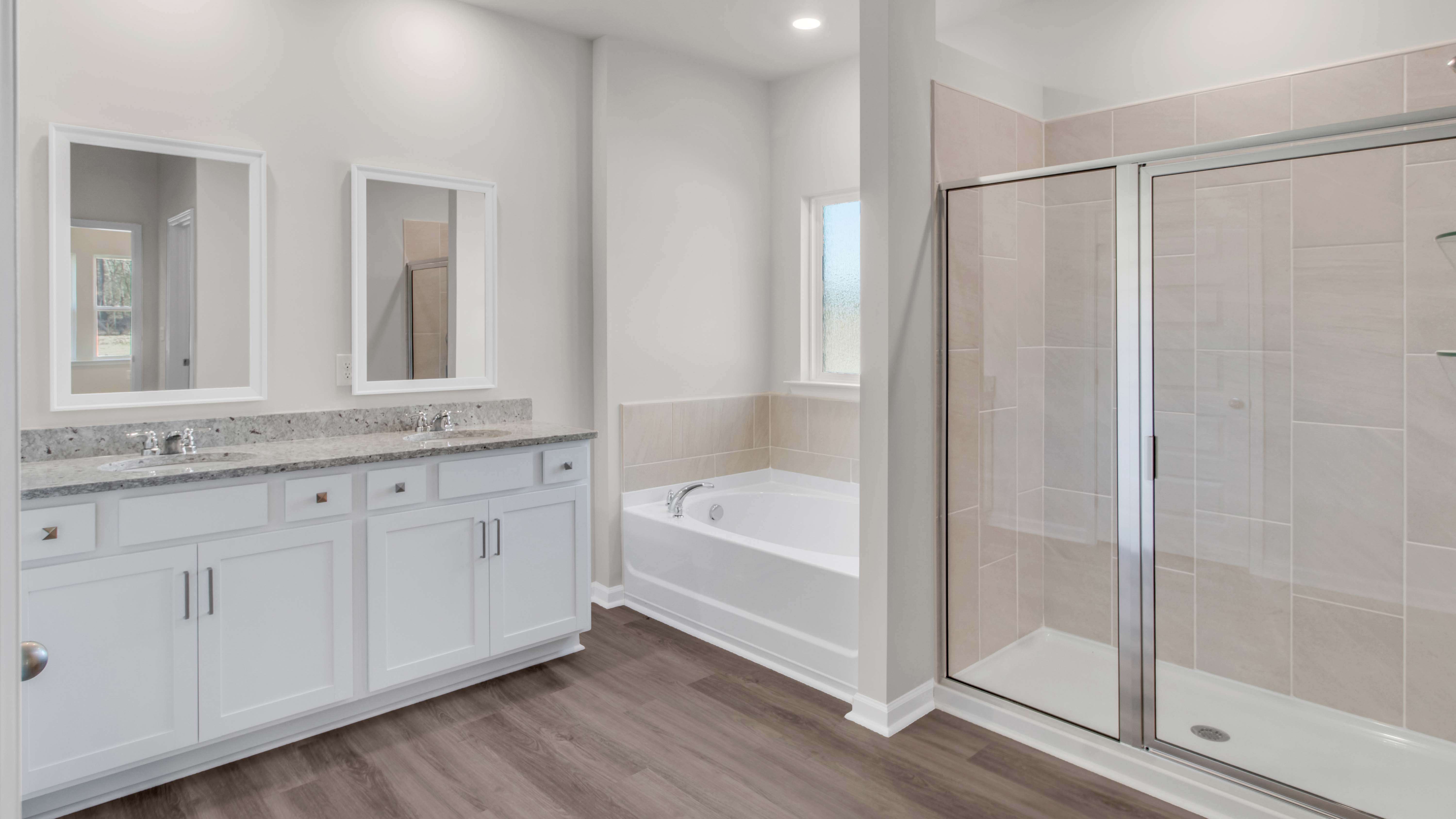 EN suite with a dual vanity