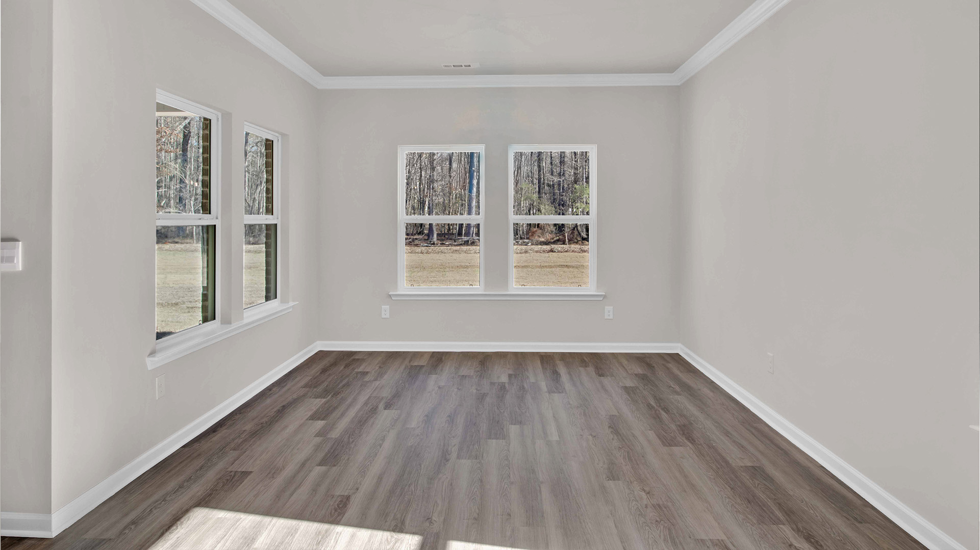 Dining room with close access out to covered back patio