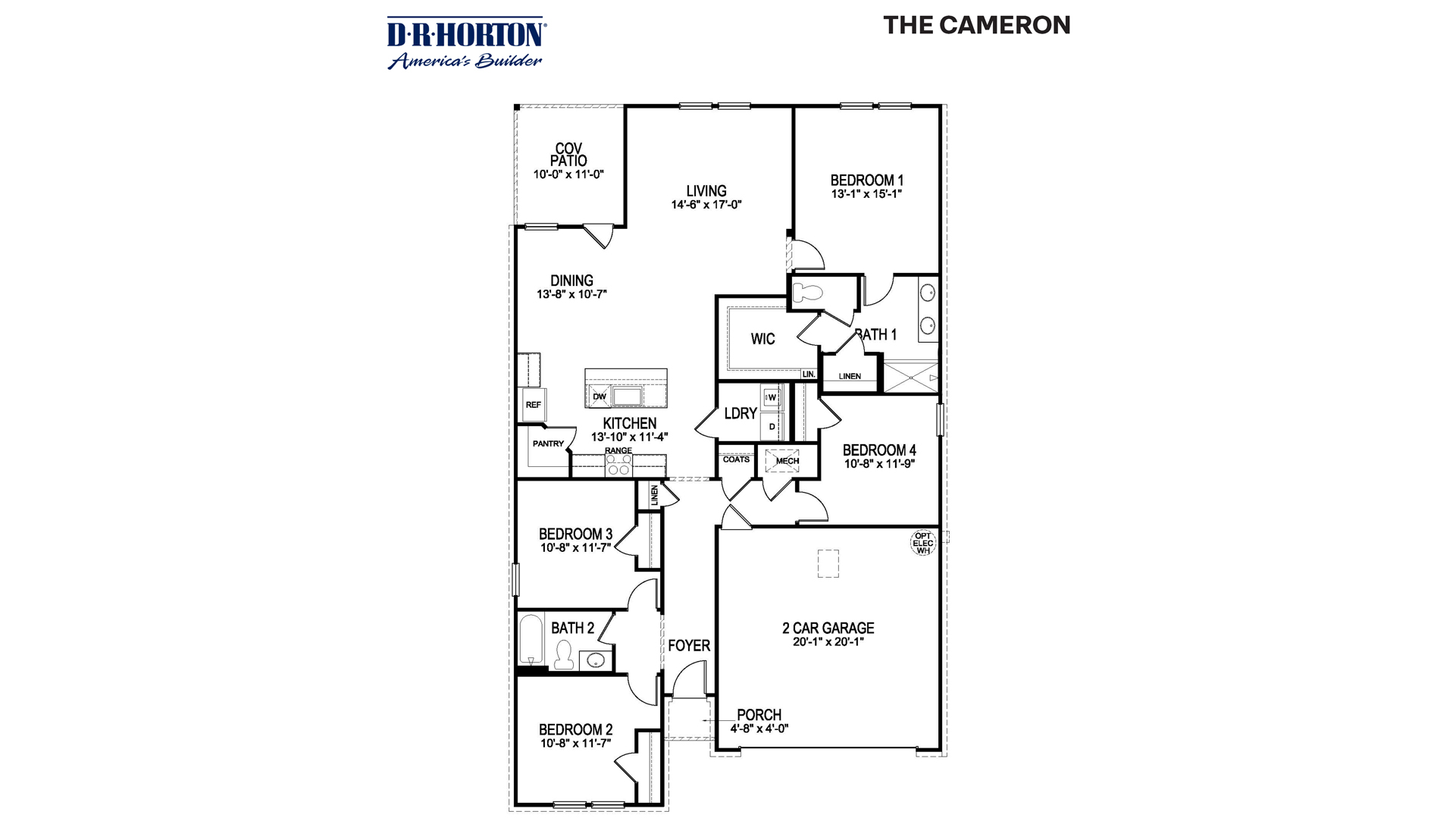 Floor Plan in Hedge Rose Somerville, TN D.R. Horton