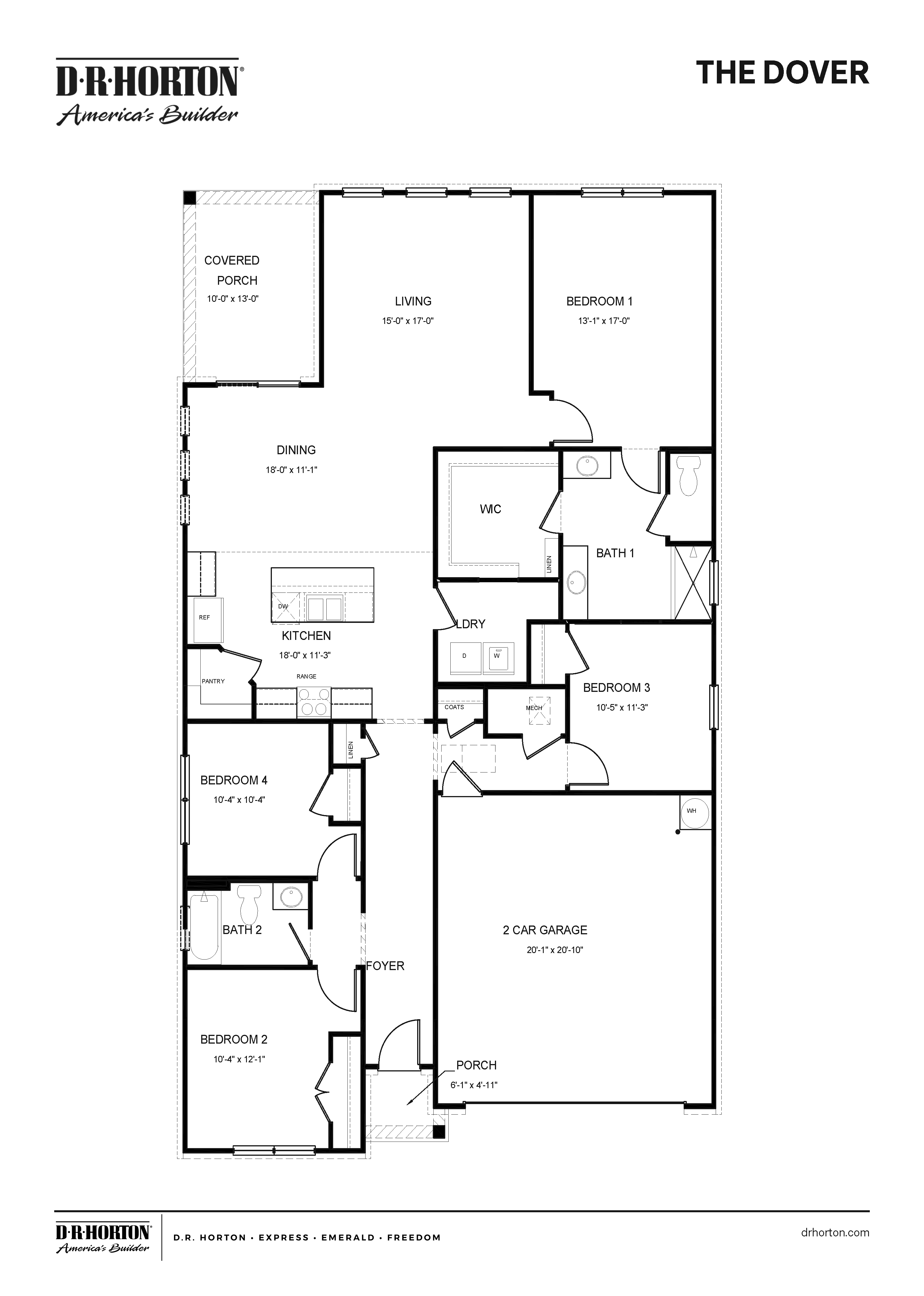 Dover Floorplan Somerville Tennessee