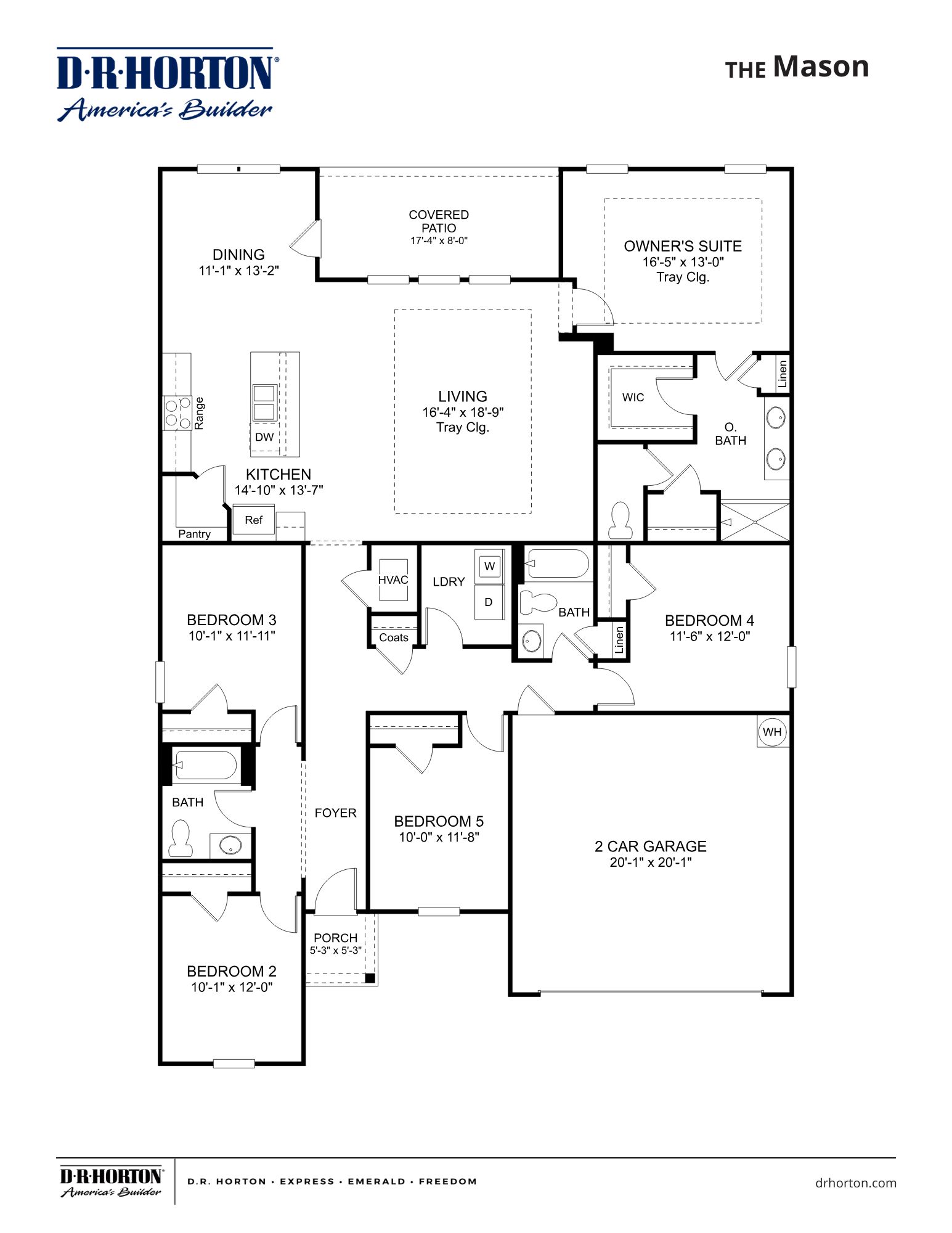 The mason floorplan in Hedge rose