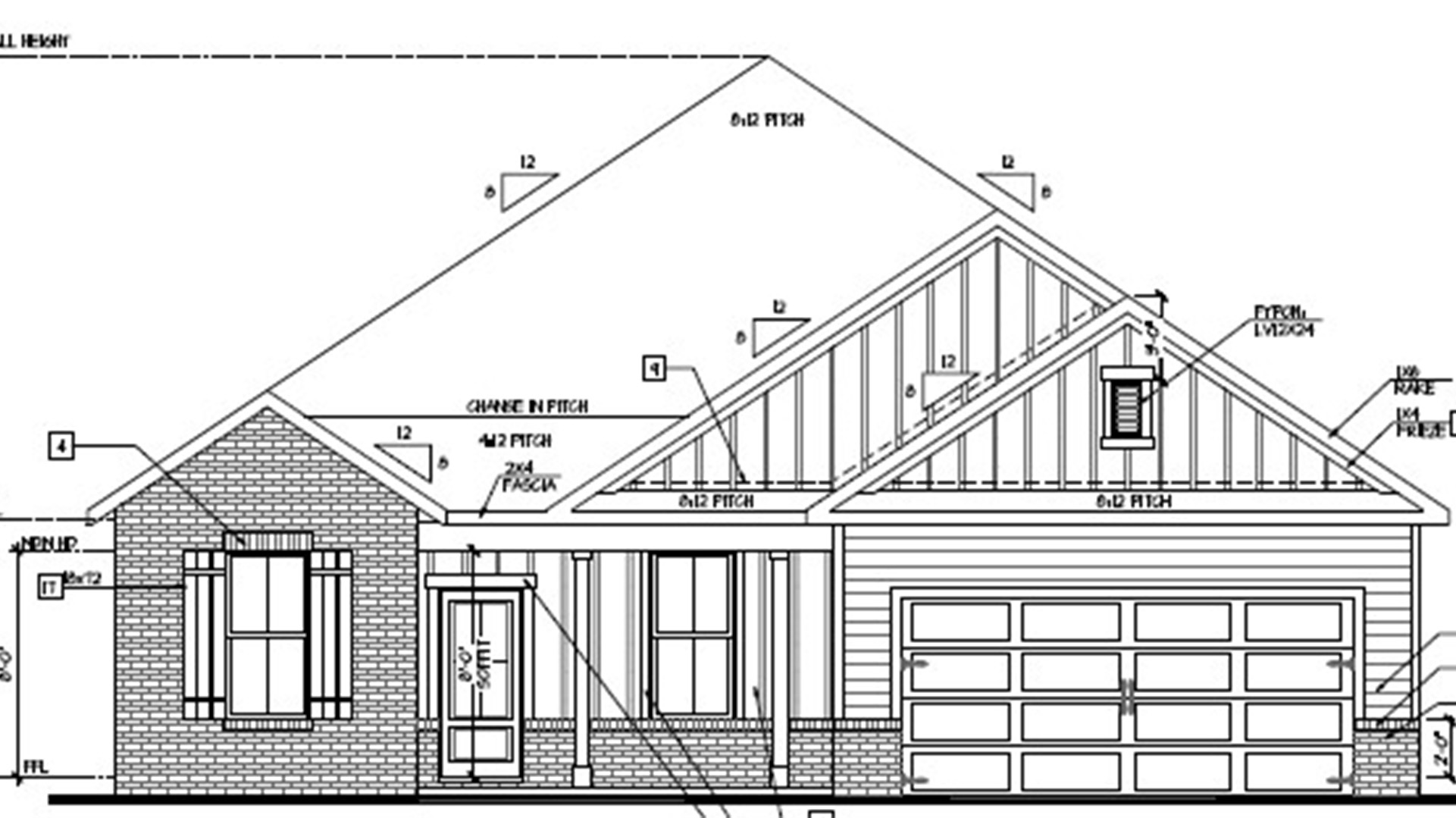 Exterior elevation of the Mason B24 floorplan
