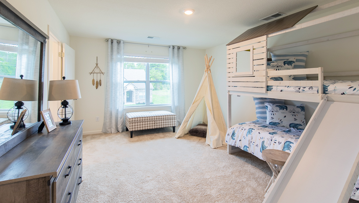 Bedroom two with ample room for bedroom furniture or flex-use setups at Villages at Southbranch