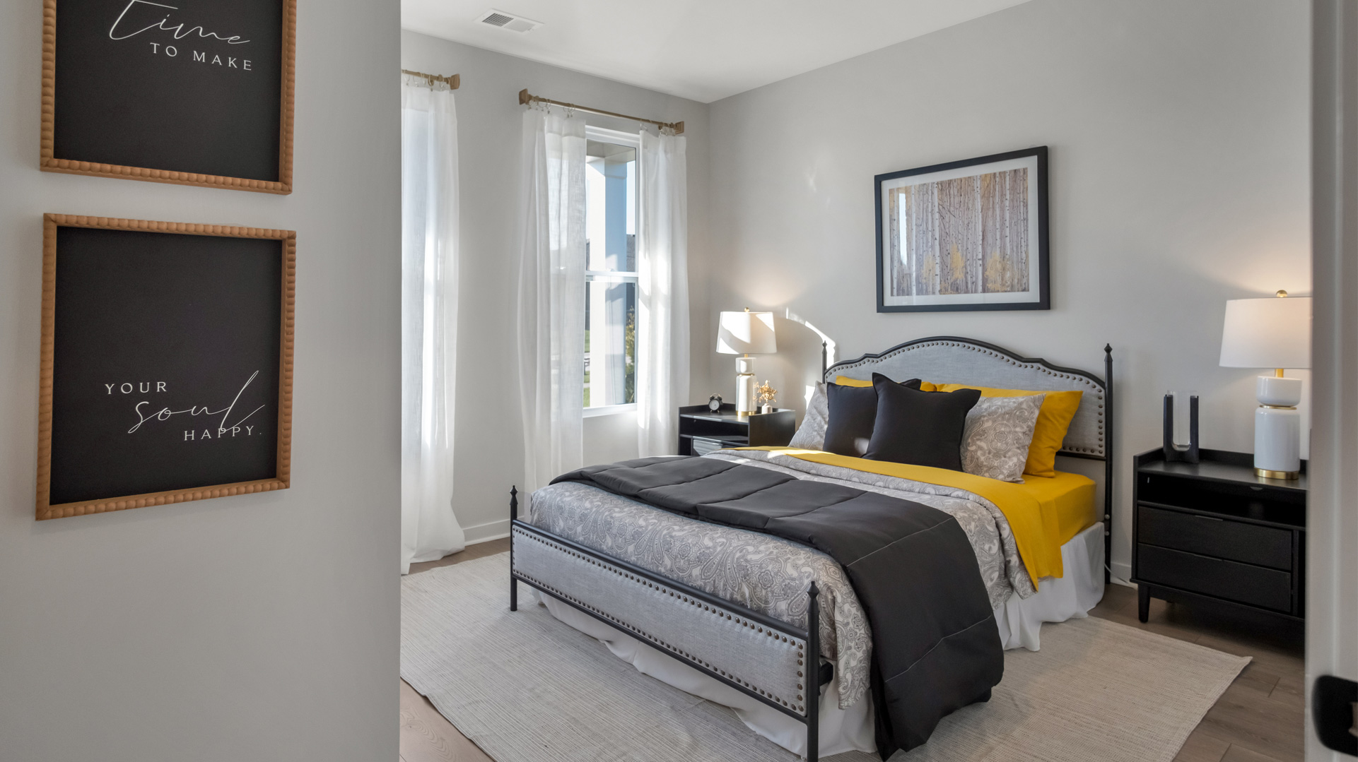 Third bedroom comfortably fitting a queen size bed