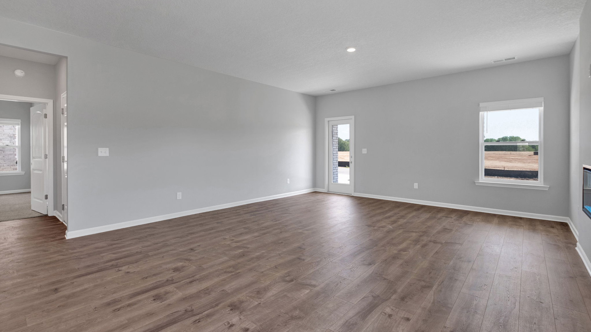 Living room with windows for natural light