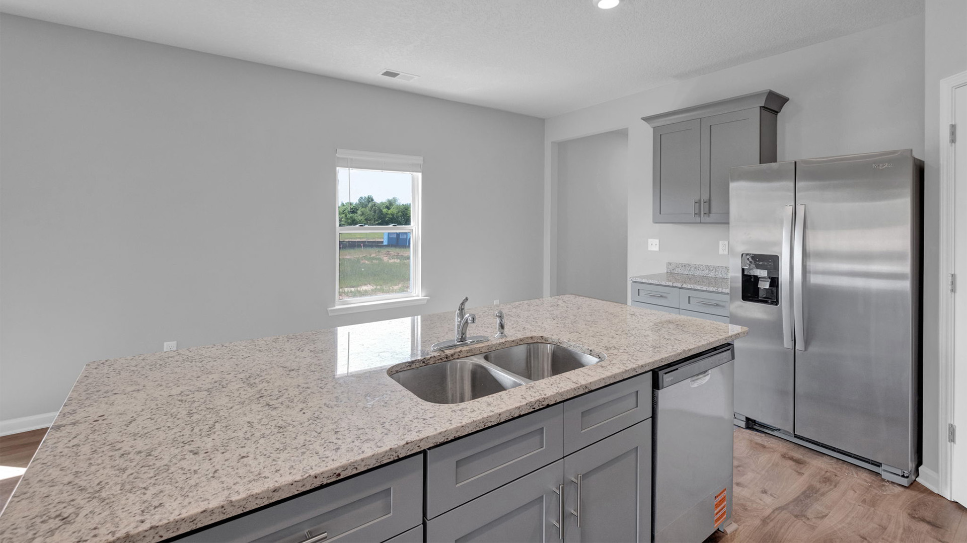 Spacious kitchen island perfect for entertaining guests