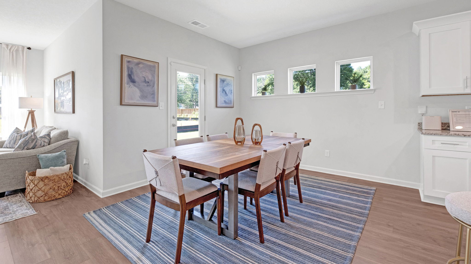 DIning room with close access out to back covered patio