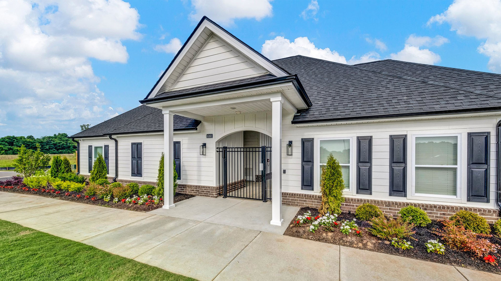 Exterior of the beautiful pool house