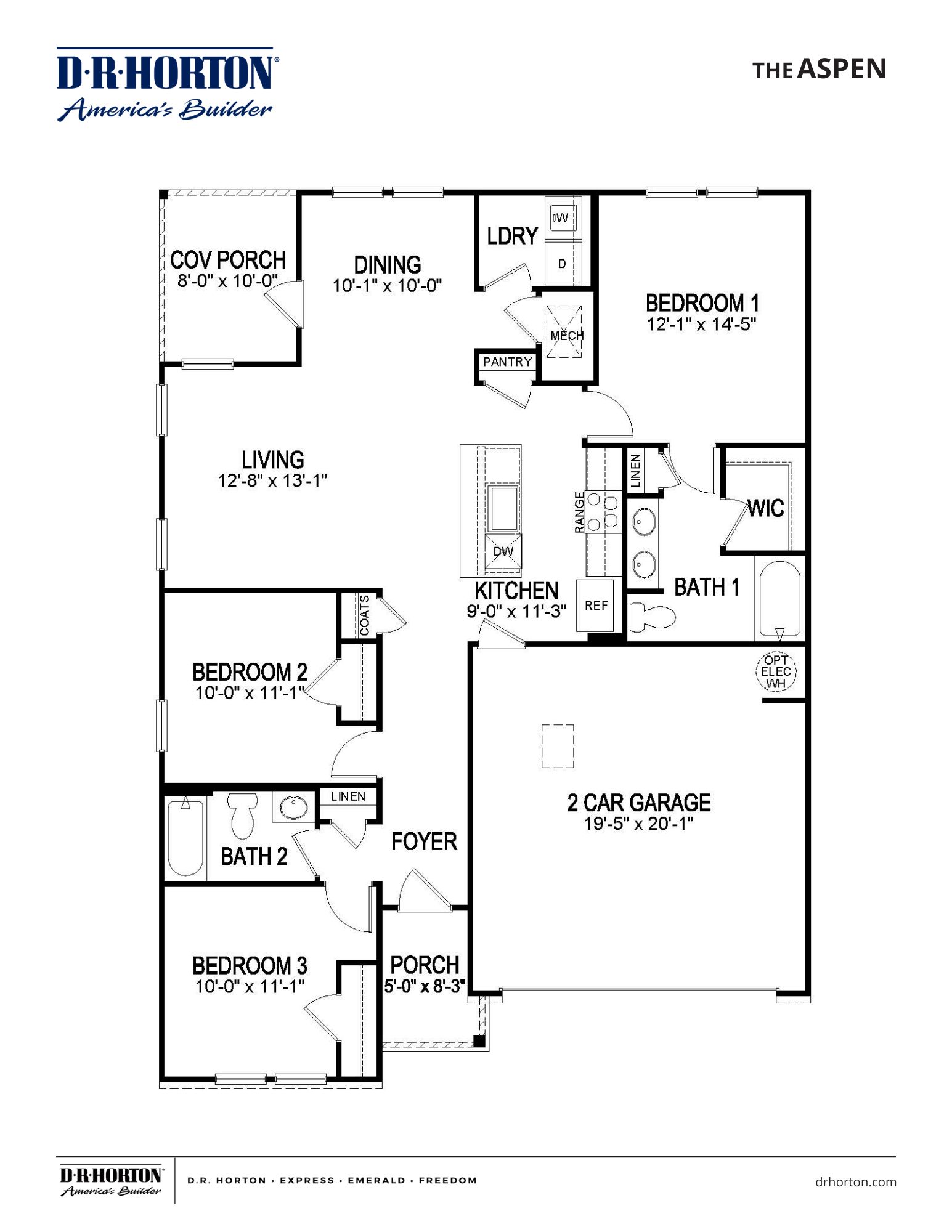 The aspen floorplan in Huntington Estates