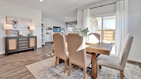 Dining area with close access to covered patio