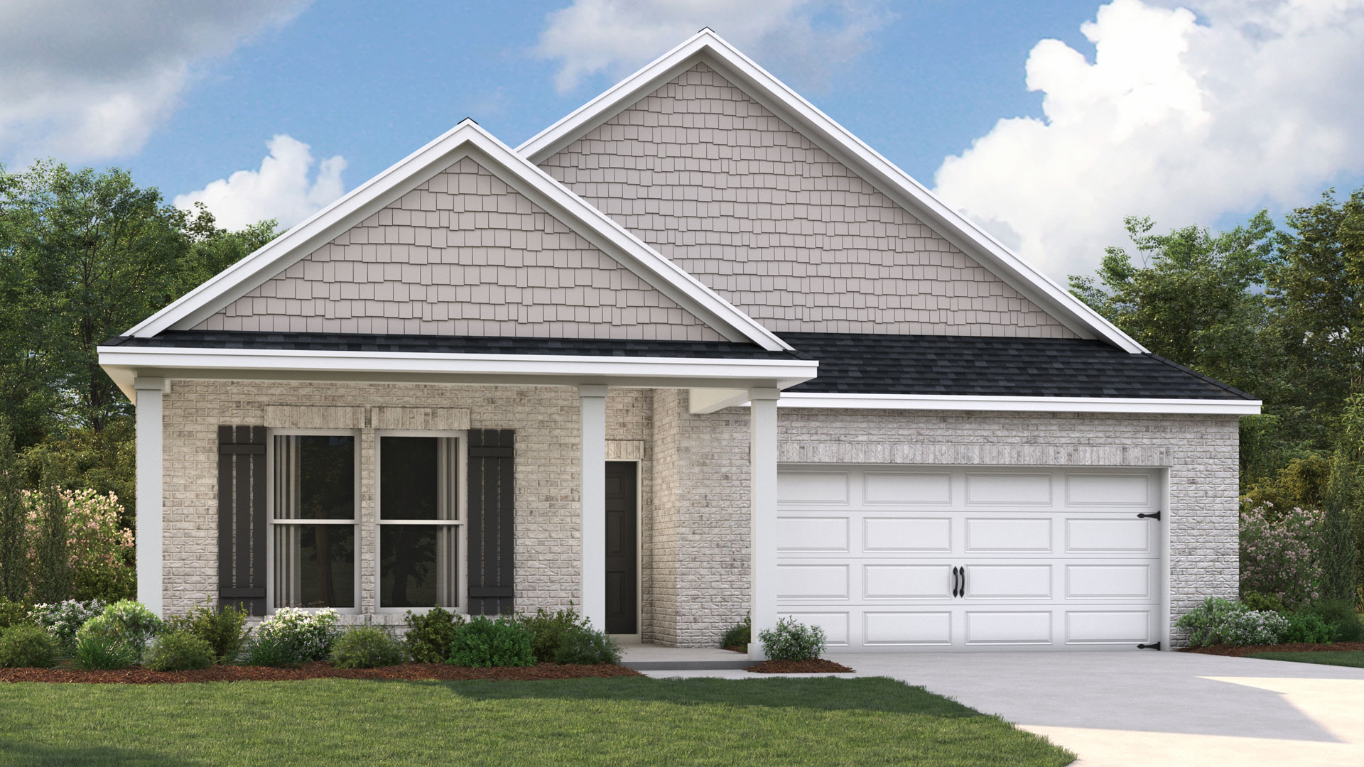 lacombe floorplan in indian oaks community exterior elevation C2S