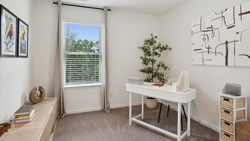 Third bedroom shown as flex space