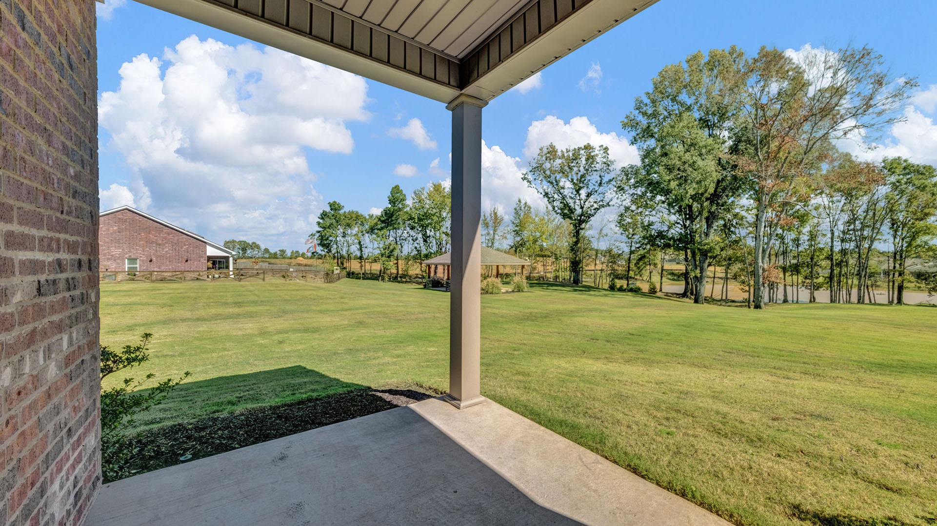 Covered patio overlooking