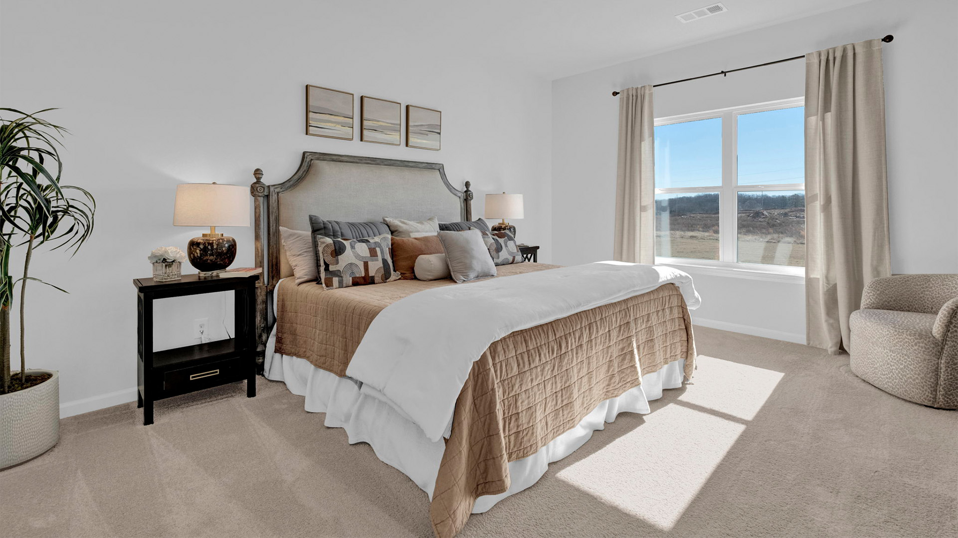 Primary bedroom positioned at the back rear of the home for optimal privacy