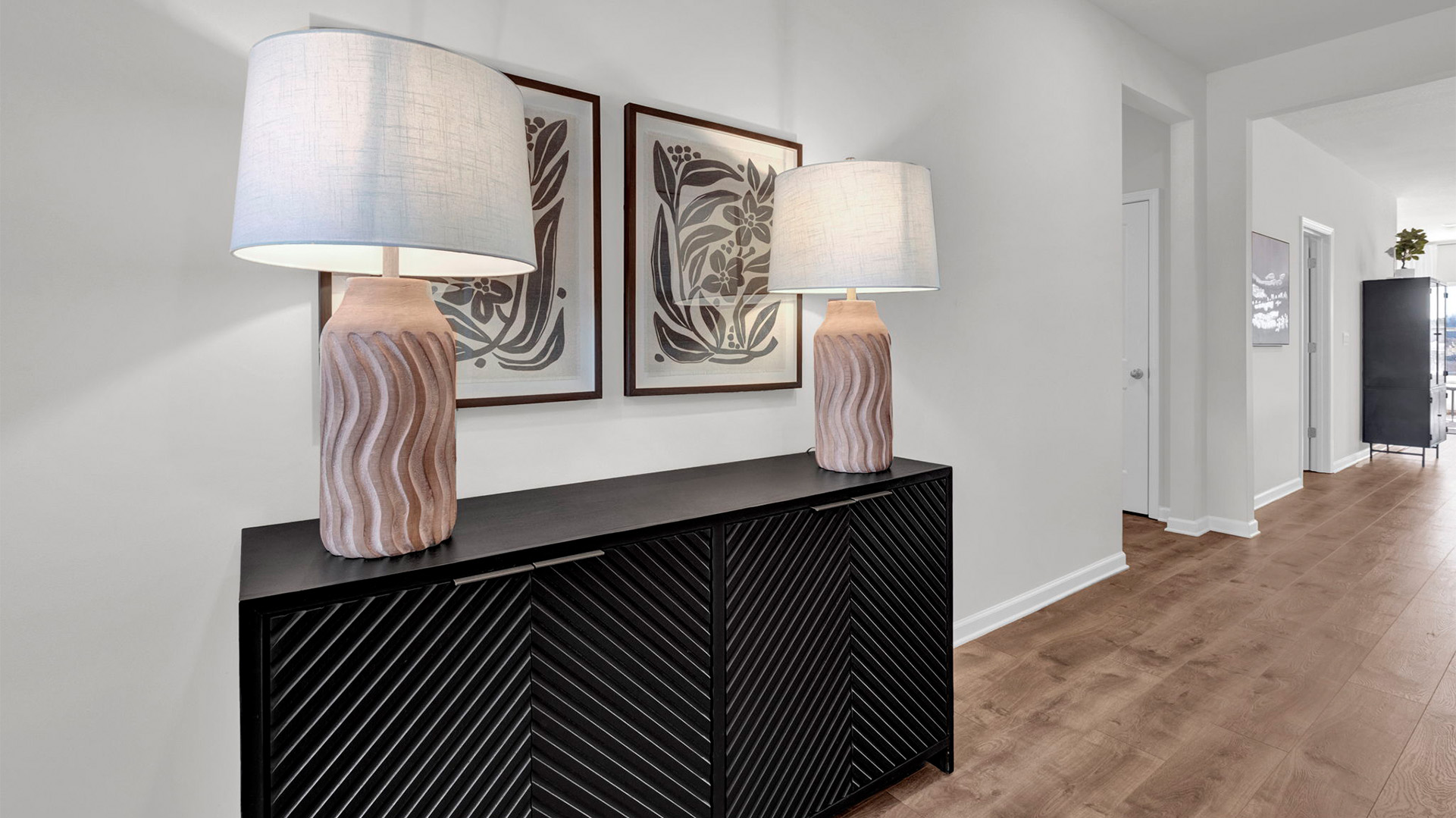 Beautiful entry way leading into the secondary bedrooms