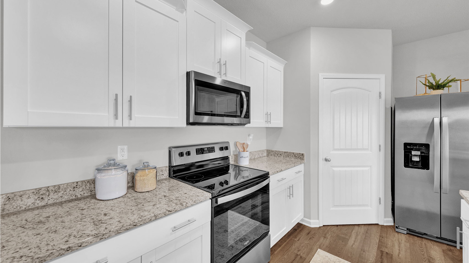 Beautiful light cabinets with soft closing cabinetry