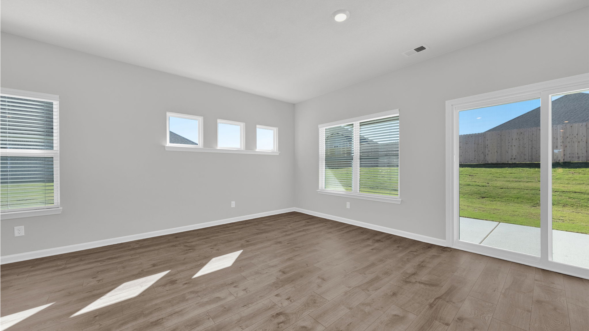 DIning room with picture window accents