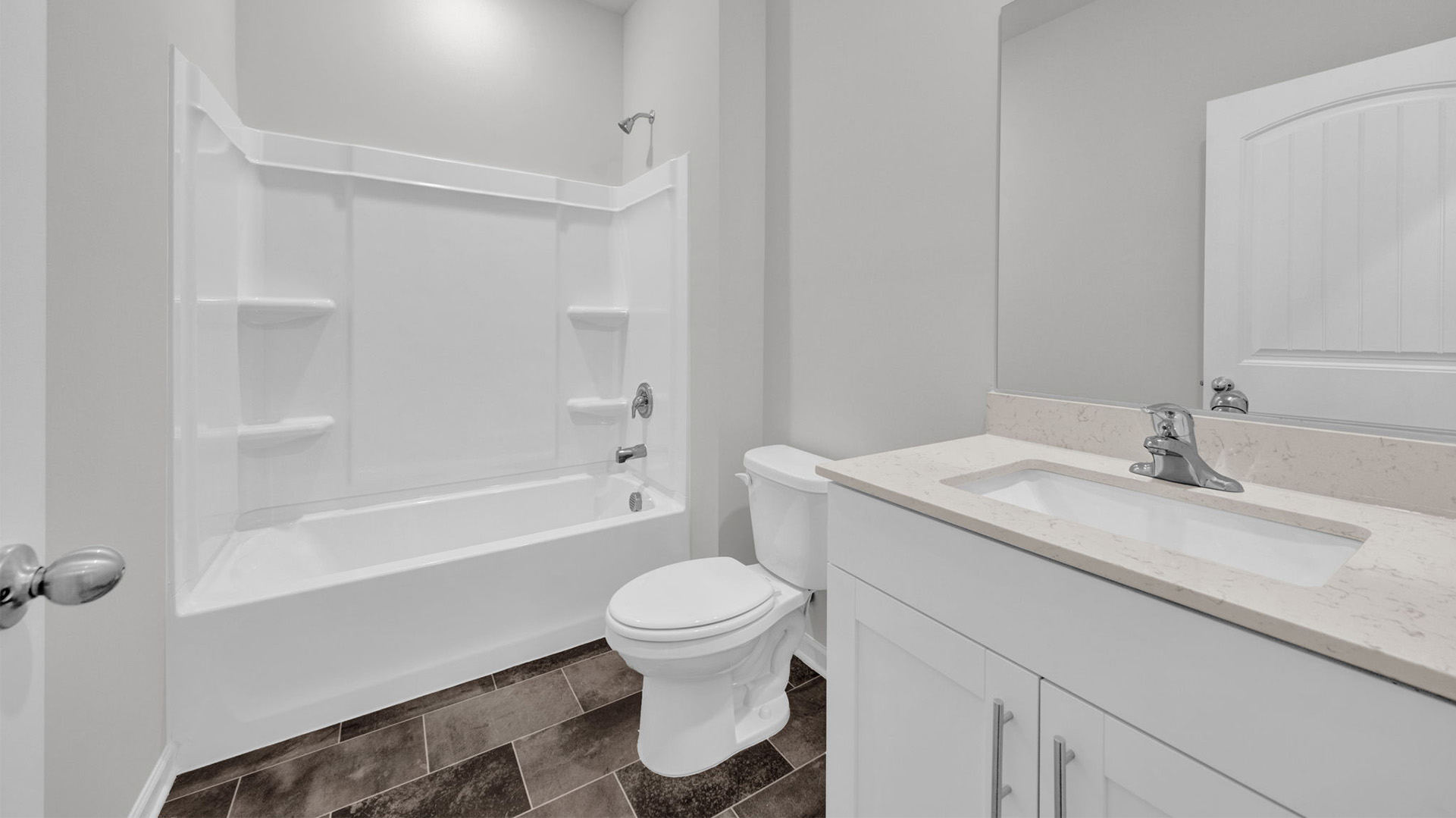 Second bathroom with a single vanity