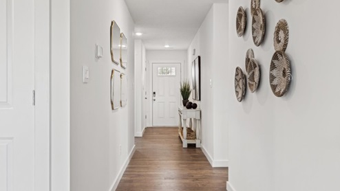 Entry hall leading into the secondary bedrooms