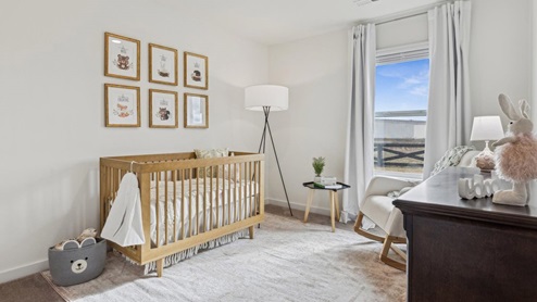 Third bedroom shown as a nursery