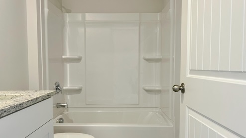 Second bathroom with an acrylic tub/shower insert