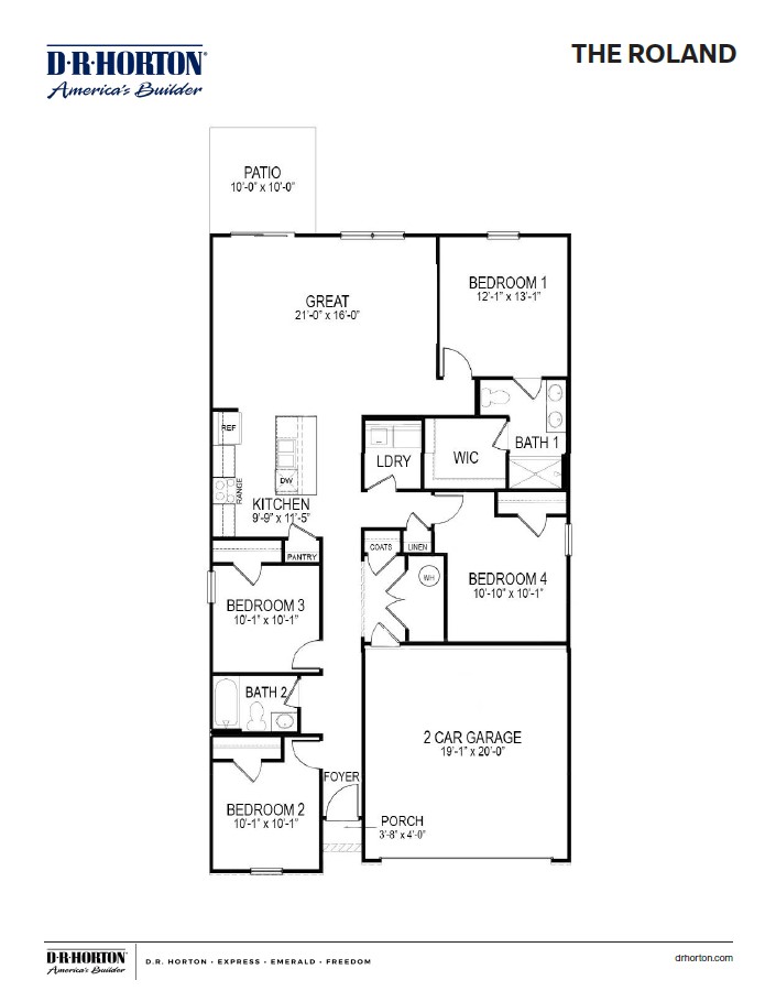 Roland floorplan in Hidden Creek