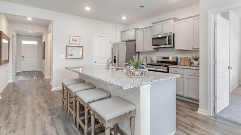 Kitchen island with optimal bar seating perfect for entertaining