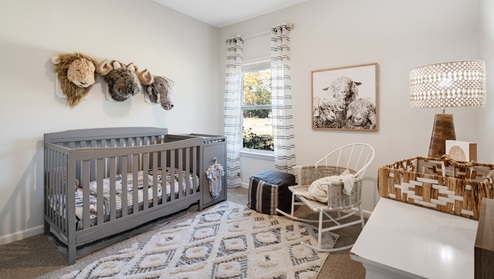 Third bedroom shown as a nursery