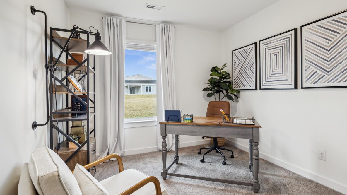 Fourth bedroom shown as a flex space