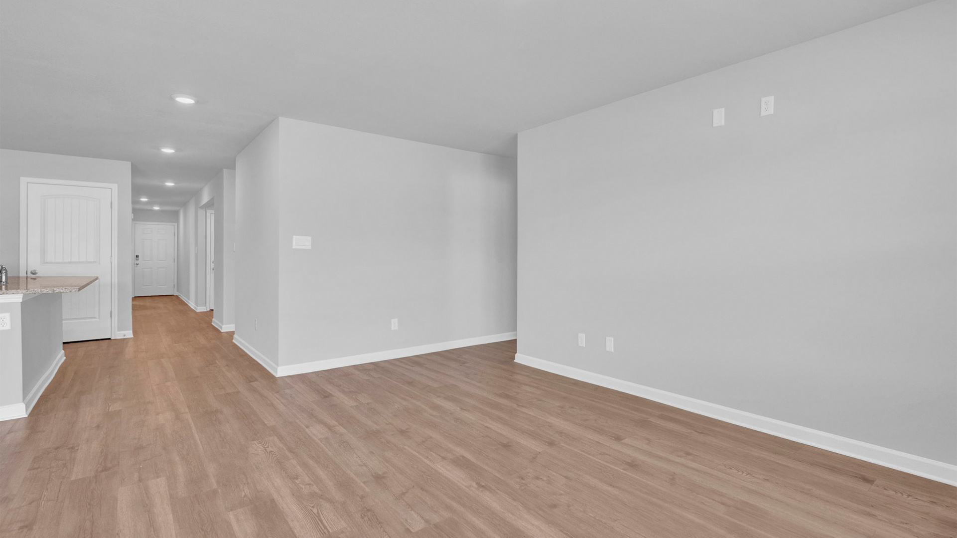 Living room overlooking the kitchen
