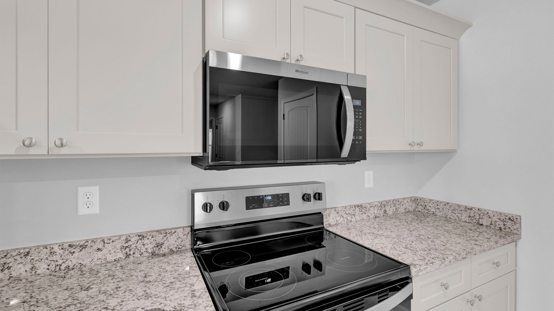 Stainless steel appliances come with this home
