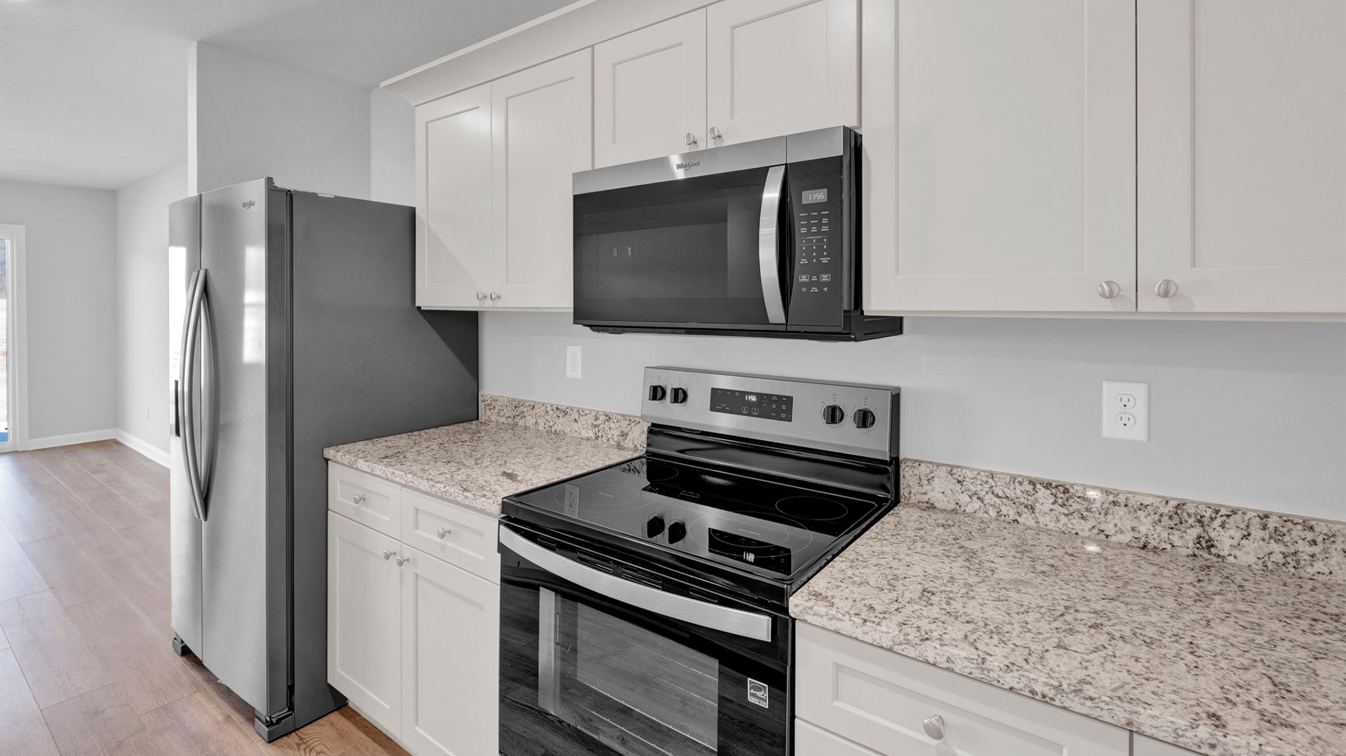 Beautiful light cabinets in the kitchen