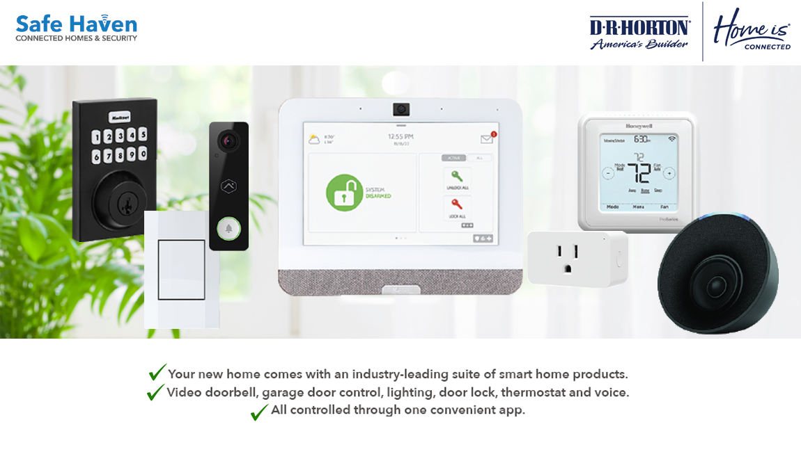 This home comes connected with a safe haven smart home package