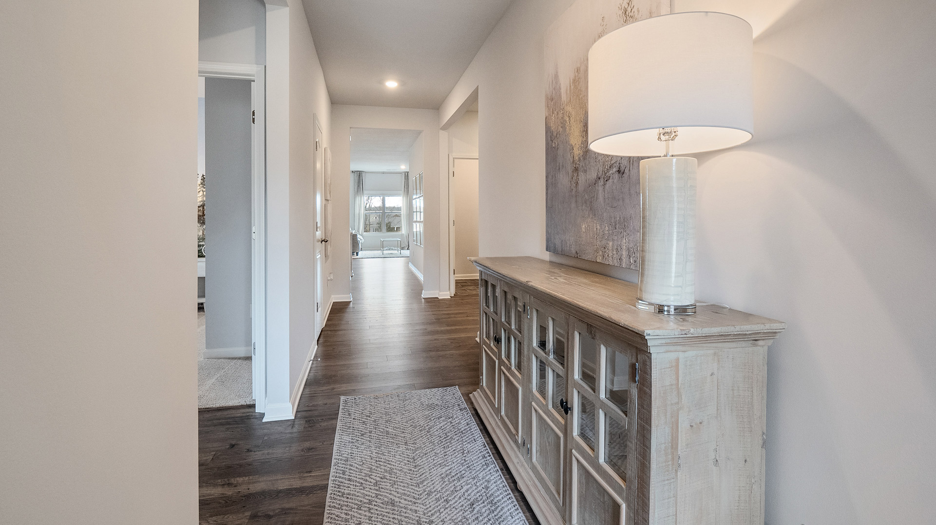 Interior hallway to living area