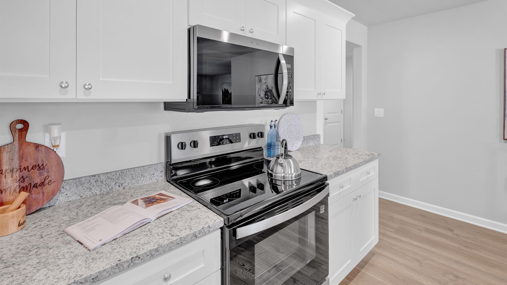 Sleek stainless steel appliances that come with your new home