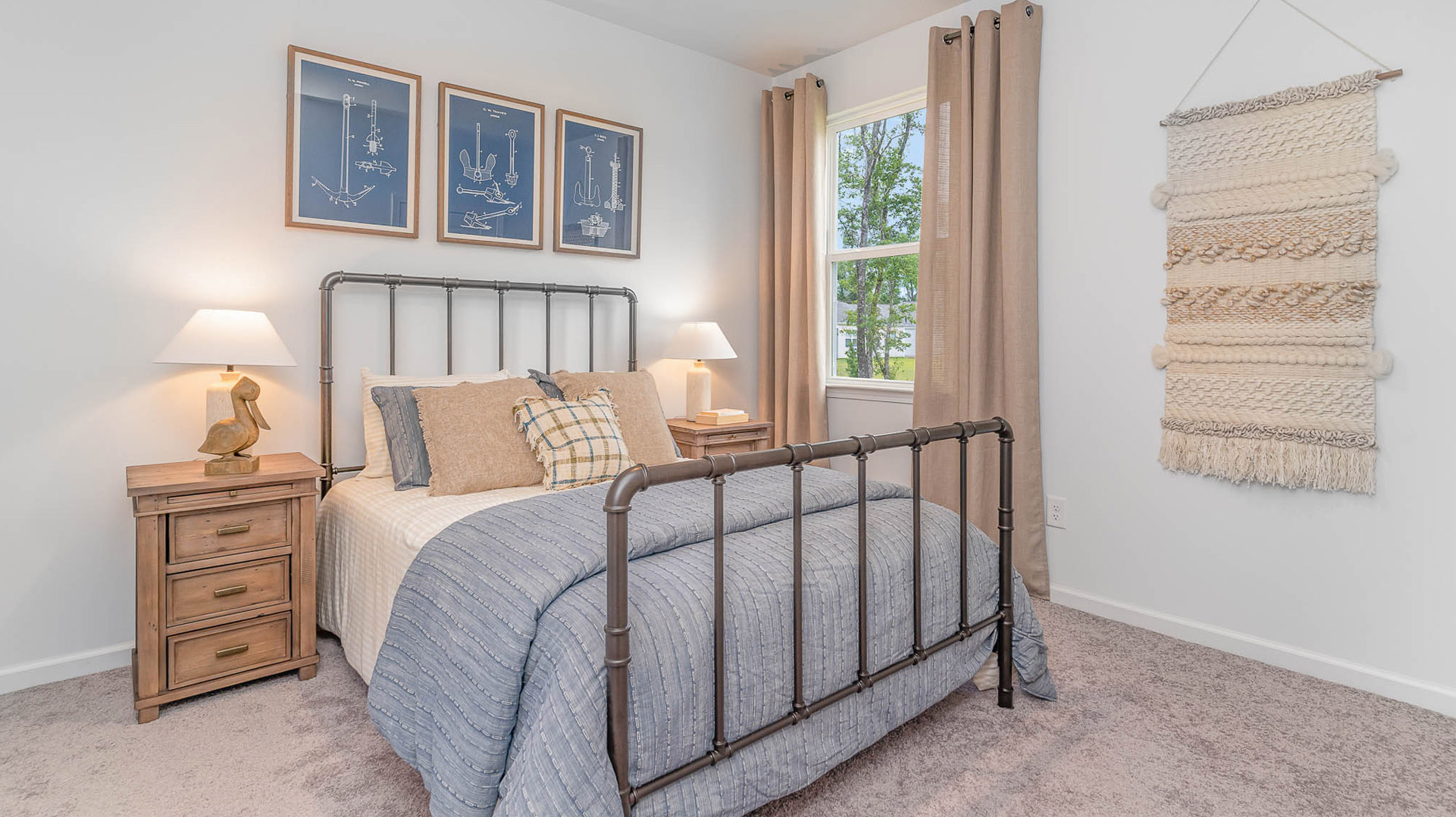 Third bedroom with a single window overlooking the side yard