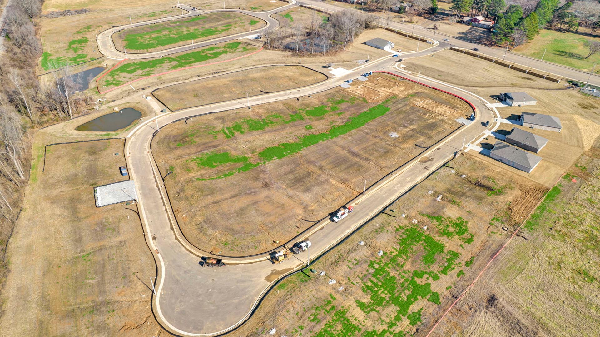Drone view of RIggs Pointe in Millington, TN