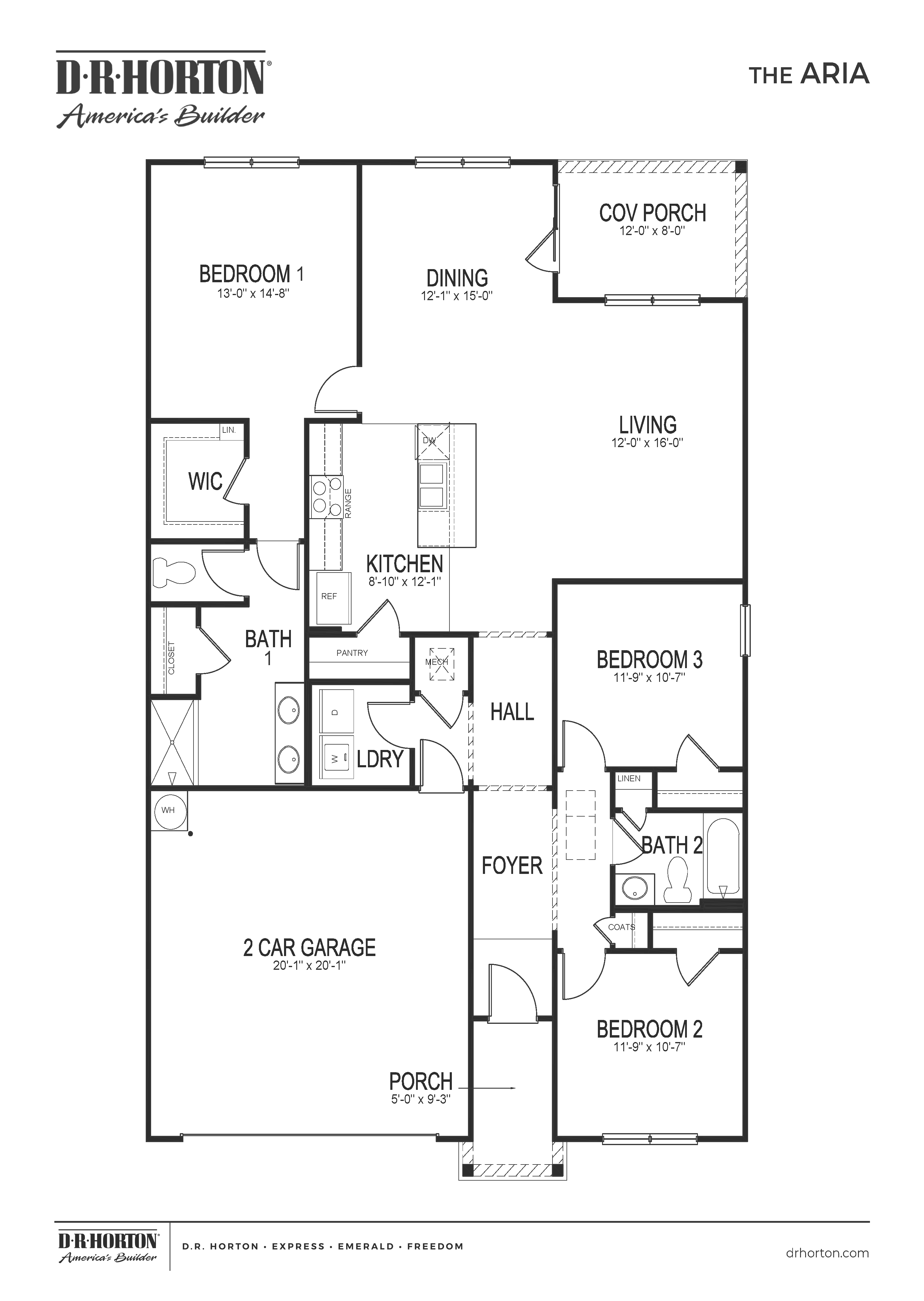 Aria floorplan in Riggs Pointe