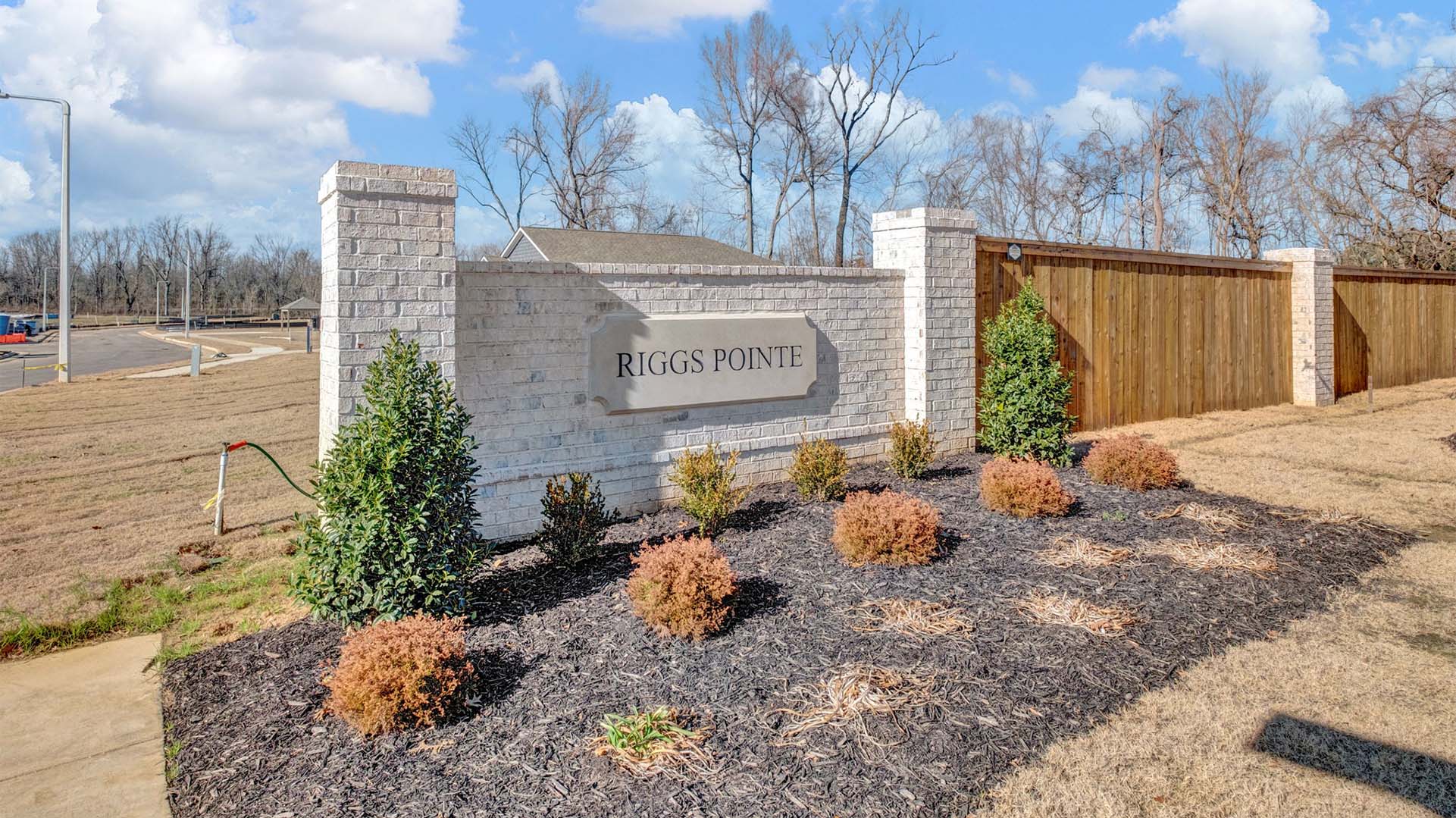 Entry monument of the RIggs Pointe community