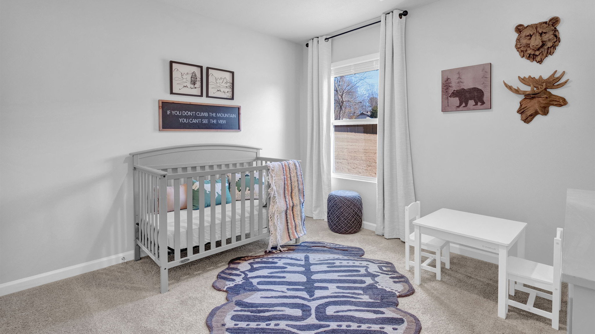 Third bedroom shown as a nursery